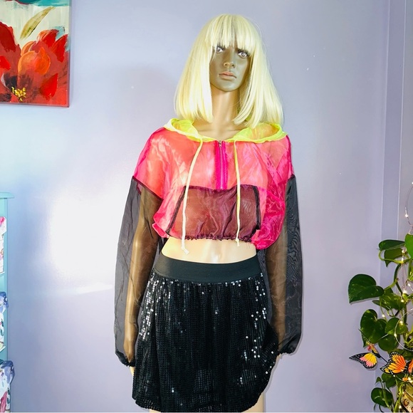 Sheer neon windbreaker - Picture 11 of 15